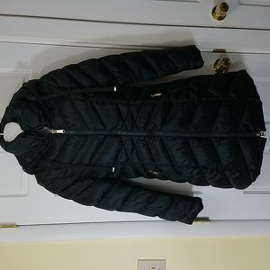 NWT Sam Edelman Water Repellent Walker Hooded Puffer Coat - Med - Hunter Green